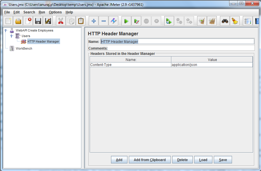 HTTP Header Manager