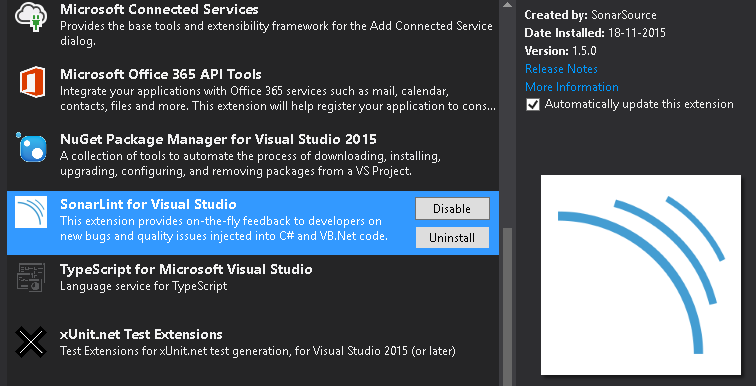 SonarLint - Visual Studio Extension