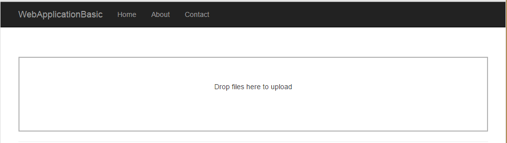 ASPNET Core Application with DropzoneJS for Drag and Drop file upload