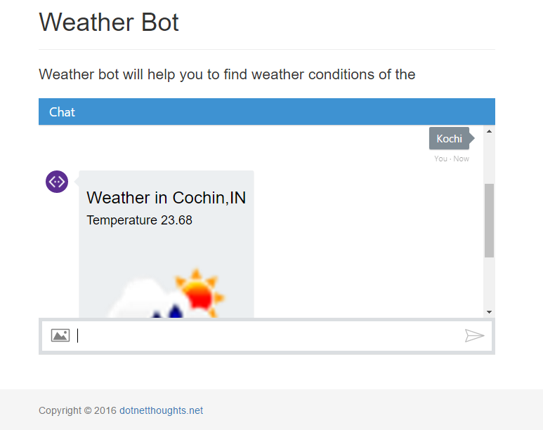 Weather bot running