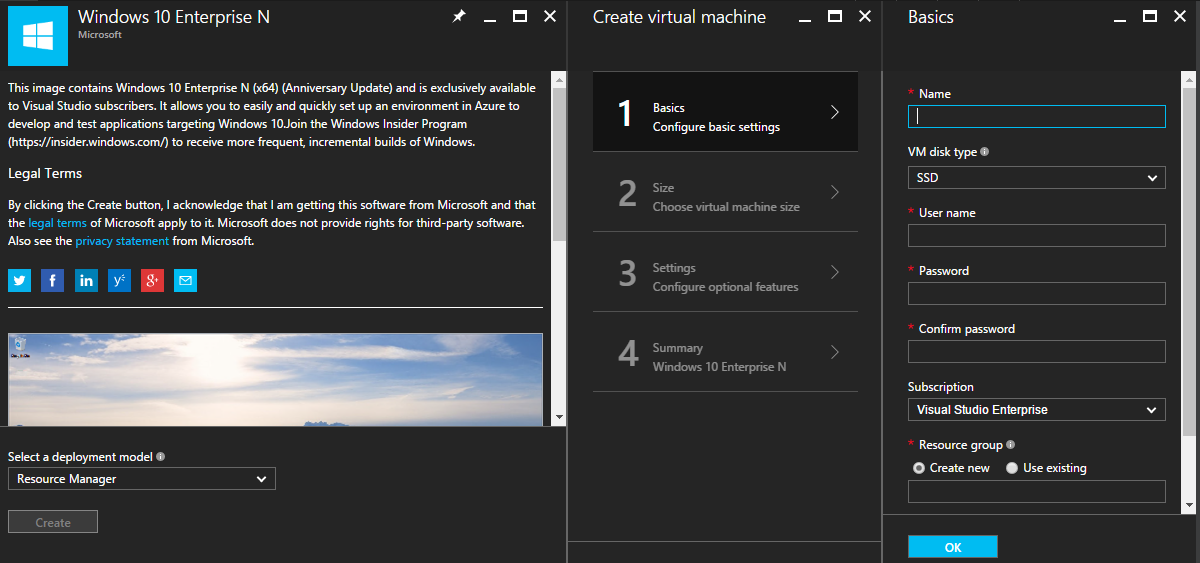 Create Azure Virtual Machine