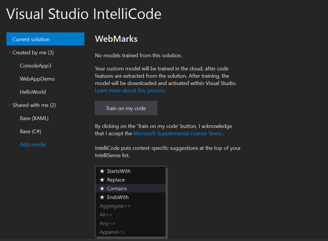 Visual Studio IntelliCode