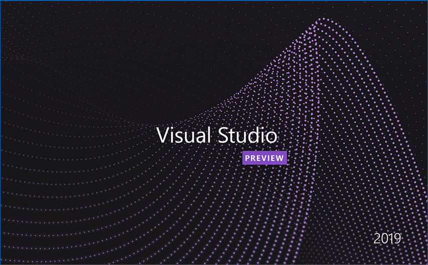 Visual Studio 2019 Preview Splash