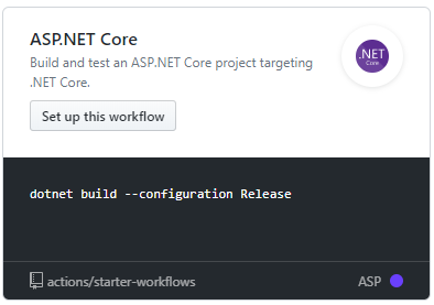 GitHub Actions - ASPNET Core Workflow