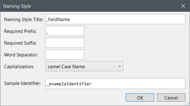 Visual Studio - Manage Naming Styles