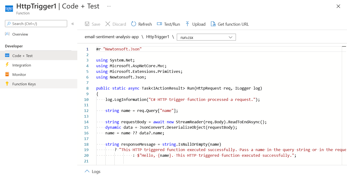 Code + Test - Developer options