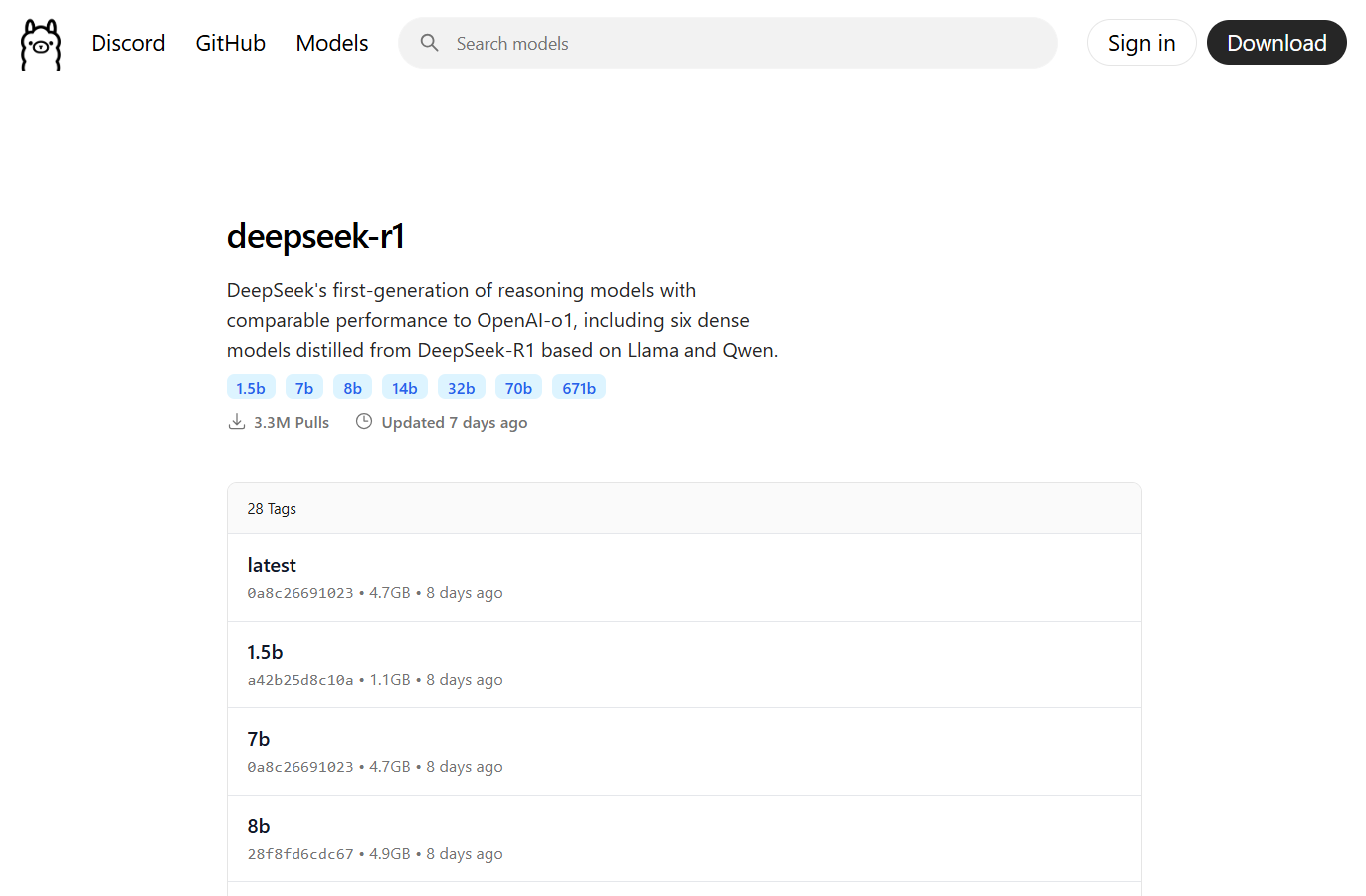 DeepSeek Page