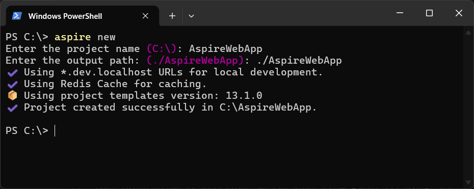 Aspire CLI new command