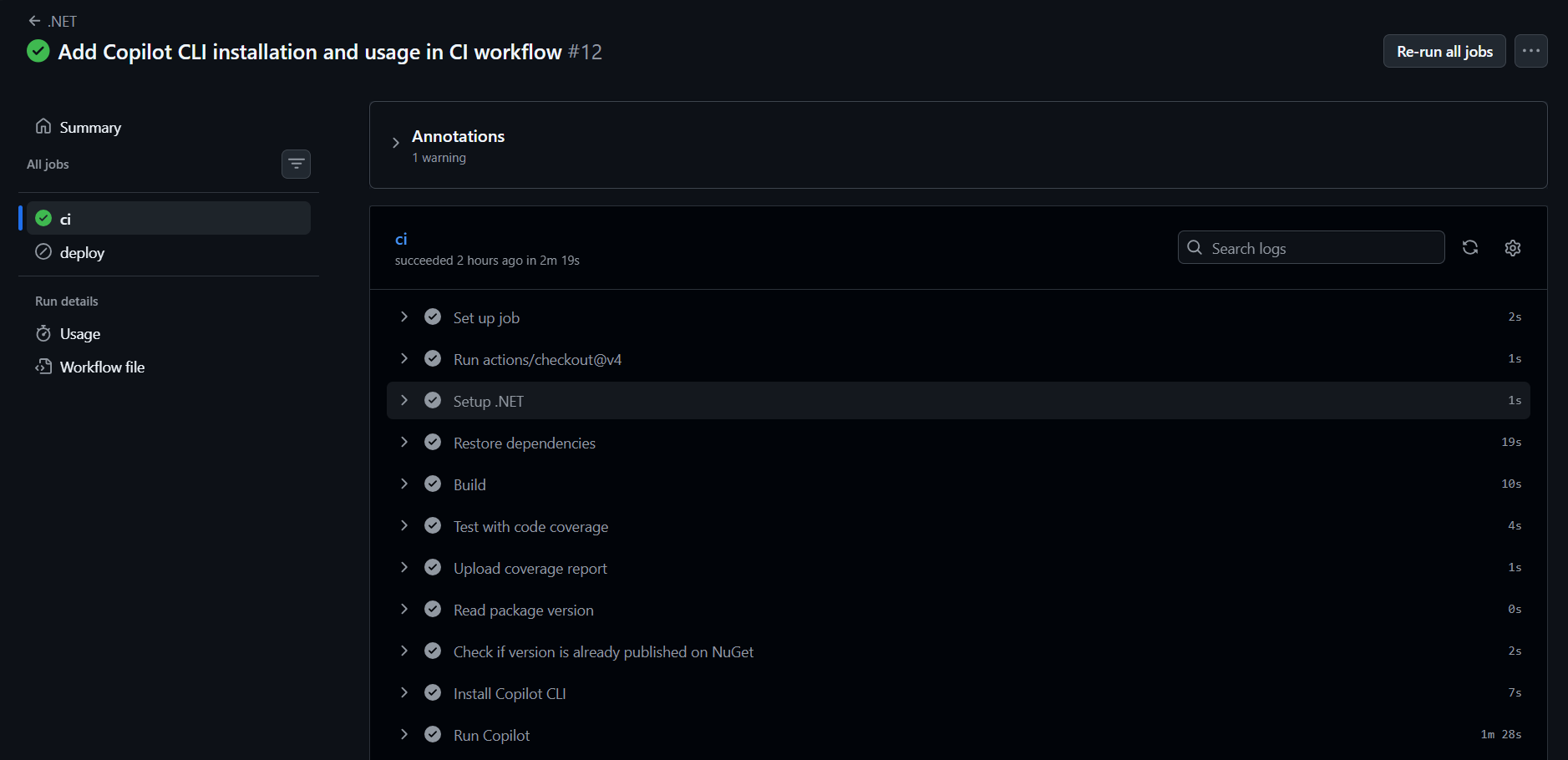GitHub Action - Running