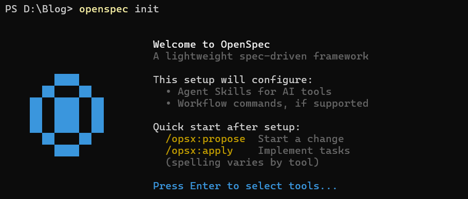 OpenSpec Init command